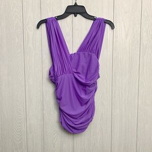 Pinko Lalabel Purple Sleeveless Top Size Medium NWT